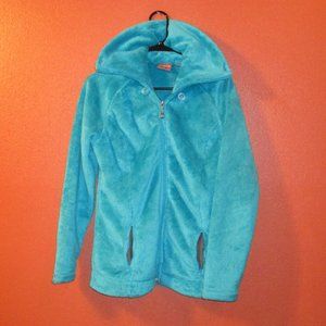 Merrell Woman Medium Blue Full Zip Pockets Long Sleeve Outdoors Fleece Jacket